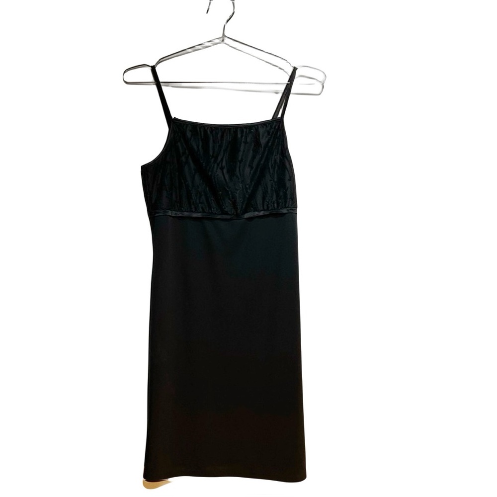 Vintage 1990 Elegant Black Sleeveless Dress Size M. Grunge 90’s Dress